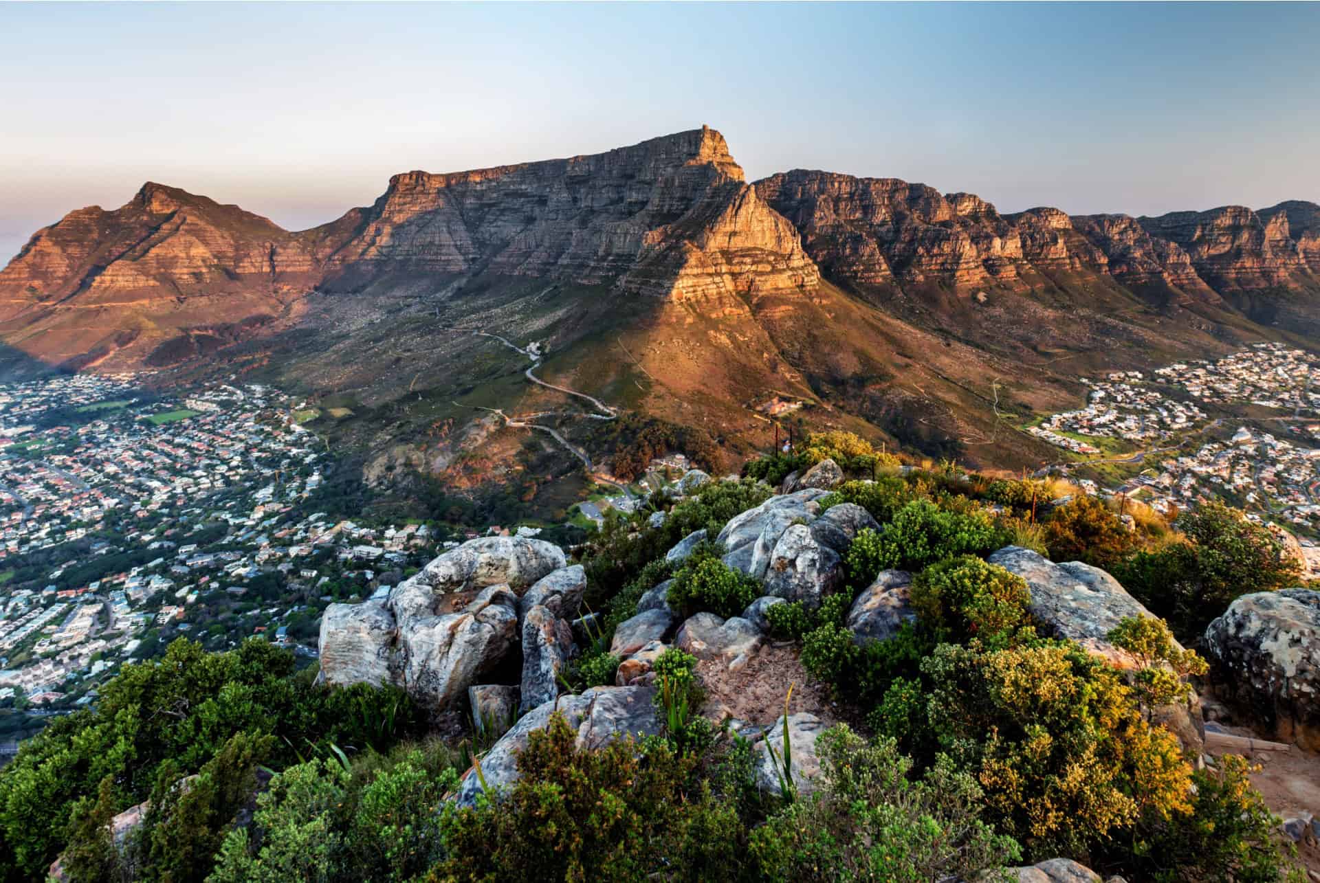 coucher de soleil table mountain