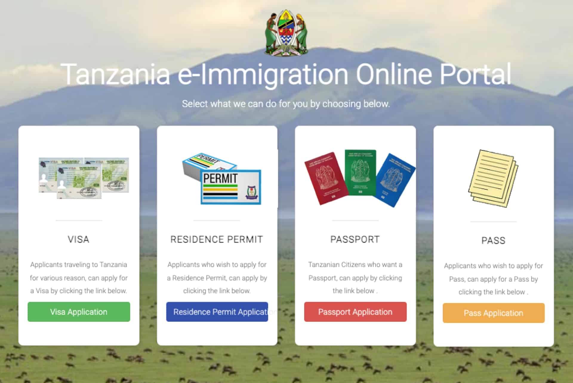 immigration site tanzanie