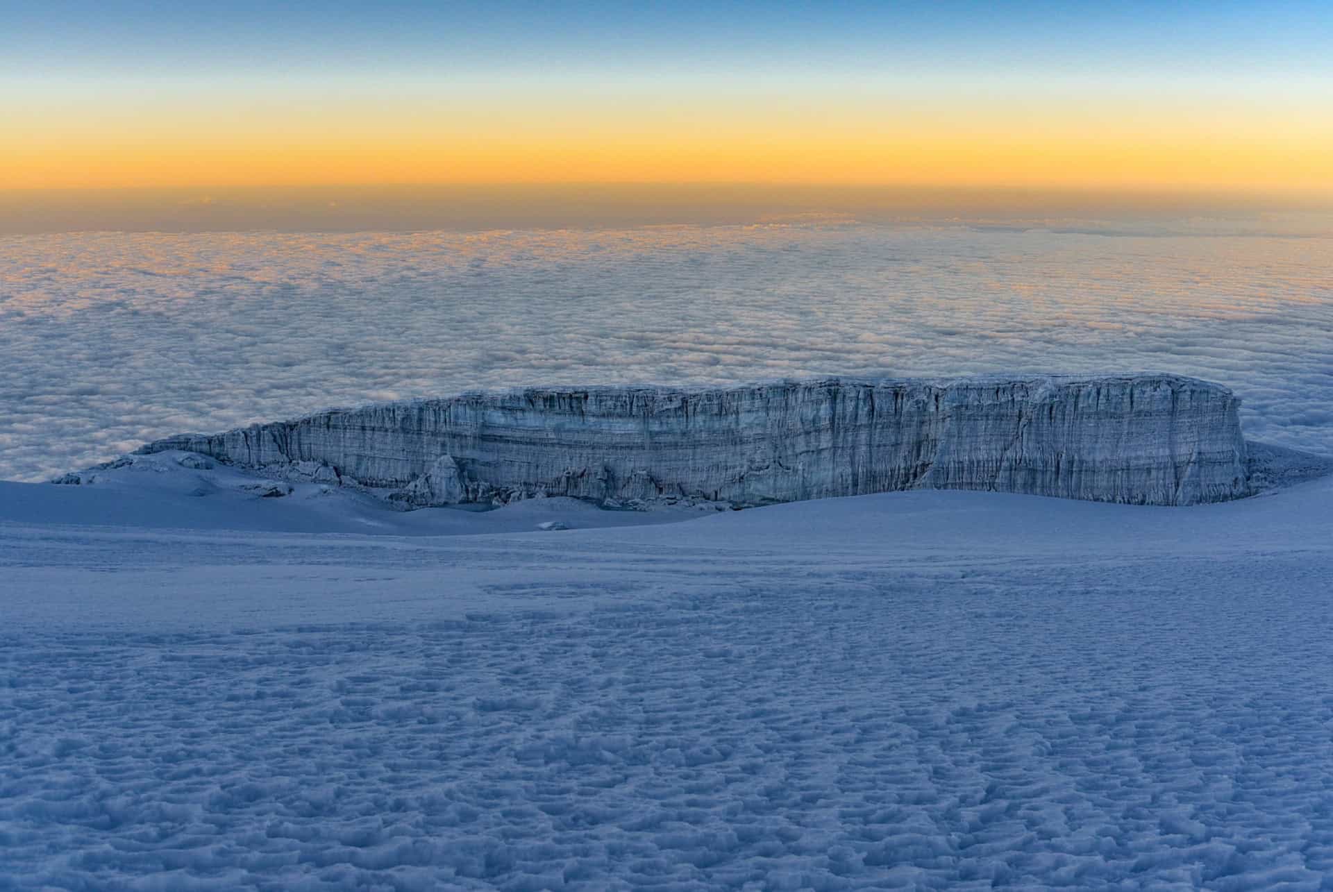champ de glace kilimandjaro